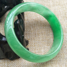 Load image into Gallery viewer, 10% OFF- 58/59/60mm Certified Natural Jadeite Emerald A*Jade HandCarved Bangle P109