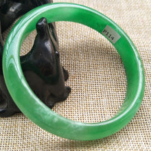 Load image into Gallery viewer, 10% OFF- 63/64/65 mm Certified Natural Jadeite Emerald A*Jade HandCarved Bangle P114
