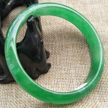 Load image into Gallery viewer, 10% OFF- 63/64/65 mm Certified Natural Jadeite Emerald A*Jade HandCarved Bangle P114