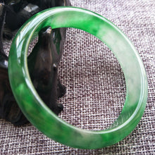 Load image into Gallery viewer, 10% OFF- 56/57/58mm Certified Natural Jadeite Emerald A*Jade HandCarved Bangle X561