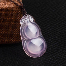 Load image into Gallery viewer, 10% OFF- Certified Natural Ice Pink Emerald Jade Handcarved Gourd Pendant A19402018