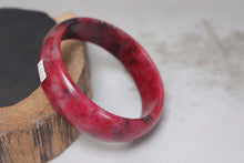 Load image into Gallery viewer, 10% OFF- 57/58/59 mm Certified Natural Red Emerald A*Jade Handcarved Bangle B279