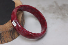 Load image into Gallery viewer, 10% OFF- 57/58/59 mm Certified Natural Red Emerald A*Jade Handcarved Bangle B282