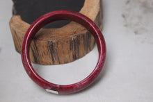 Load image into Gallery viewer, 10% OFF- 57/58/59 mm Certified Natural Red Emerald A*Jade Handcarved Bangle B282