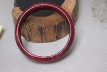 Load image into Gallery viewer, 10% OFF- 57/58/59 mm Certified Natural Red Emerald A*Jade Handcarved Bangle B282