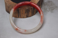 Load image into Gallery viewer, 10% OFF- 58/59/60 mm Certified Natural Red Emerald A*Jade Handcarved Bangle B289