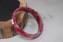 Load image into Gallery viewer, 10% OFF- 55/56/57 mm Certified Natural Red Emerald A*Jade Handcarved Bangle B290