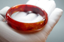 Load image into Gallery viewer, 10% OFF- 56/57/58 mm Certified Natural Red Emerald A*Jade Handcarved Bangle XB-304