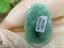 Load image into Gallery viewer, 10% OFF- Certified Natural Icy Jadeite Emerald Jade Tablet Translucent Dragon Ruyi Pendant《Grade A》2330