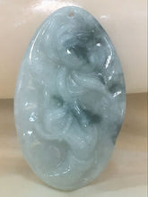 Load image into Gallery viewer, 10%OFF- Certified Natural Icy Lavender Jadeite Emerald Jade Translucent Guanyin Pendant《Grade A》0136