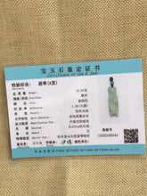 Load image into Gallery viewer, 10%OFF- Certified Natural Icy Jadeite Emerald Jade Translucent Guanyin Hand Pendant《Grade A》8544