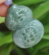 Load image into Gallery viewer, 10%OFF- Certified Natural Icy Jadeite Emerald Jade Translucent Gourd Pendant《Grade A》3580