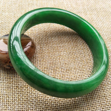 Load image into Gallery viewer, 10% OFF- 56/57/58 mm Certified Natural Jadeite Emerald A*Jade Handcarved Bangle C135