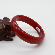Load image into Gallery viewer, 10% OFF- 56/57/58 mm Certified Natural Jadeite Emerald A*Jade Handcarved Bangle AH0640