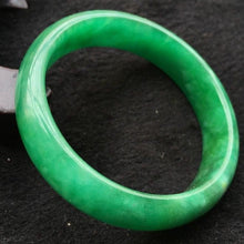 Load image into Gallery viewer, 10% OFF- 57/58/59 mm Certified Natural Jadeite Emerald A*Jade Handcarved Bangle A139