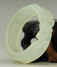 Load image into Gallery viewer, 10% OFF- 40/41/42 mm Certified Natural Jadeite Emerald A*Jade Handcarved Dragon Bangle NO.C131