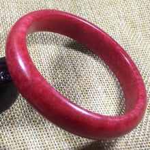 Load image into Gallery viewer, 10% OFF- 57/58/59 mm Certified Natural Red Emerald A*Jade HandCarved Bangle
