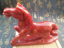 Load image into Gallery viewer, 4''L-Chinese Antique Genuine Natural Red Jade HandCarved Lucky Horse Statue