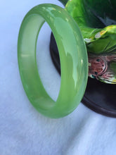 Load image into Gallery viewer, 10% OFF- 58/59/60mm Certified Natural Green Nephrite Emerald A*Jade Carved Bangle