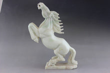 Load image into Gallery viewer, 9.45''H- Chinese Antique Genuine Natural Jade Handcarved Sculpture  Horse Statue