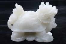 Load image into Gallery viewer, 4.72''/120mm L-Chinese Genuine Natural White Jade Handcarved Lucky Auspicious Statue
