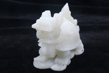 Load image into Gallery viewer, 4.72''/120mm L-Chinese Genuine Natural White Jade Handcarved Lucky Auspicious Statue