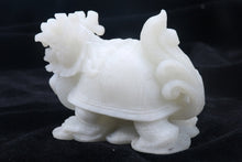 Load image into Gallery viewer, 4.72''/120mm L-Chinese Genuine Natural White Jade Handcarved Lucky Auspicious Statue