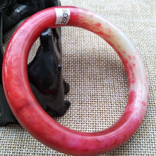 Load image into Gallery viewer, 10% OFF- 56/57/58 mm Certified Natural Red Jadeite Emerald A*Jade Handcarved Bangle Z939