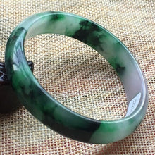 Load image into Gallery viewer, 10% OFF- 57/58/59 mm Certified Natural Jadeite Emerald A*Jade Handcarved Bangle A012