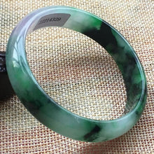 Load image into Gallery viewer, 10% OFF- 57/58/59 mm Certified Natural Jadeite Emerald A*Jade Handcarved Bangle A012