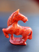 Load image into Gallery viewer, 4.57''H-Chinese Antique Genuine Natural Red Jade HandCarved Lucky Horse Statue