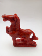 Load image into Gallery viewer, 4.4''H-Chinese Antique Genuine Natural Red Jade HandCarved Lucky Horse Statue