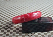 Load image into Gallery viewer, 10% OFF- 57/58/59 mm Certified Natural Red Peach Blossom Emerald A*Jade Handcarved Bangle Z07