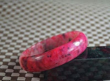 Load image into Gallery viewer, 10% OFF- 57/58/59 mm Certified Natural Red Emerald A*Jade Handcarved Bangle Z52