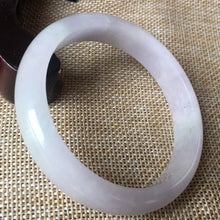 Load image into Gallery viewer, 10% OFF- 54/55/56 mm Certified Natural Jadeite Lavender Emerald A*Jade HandCarved Bangle A06