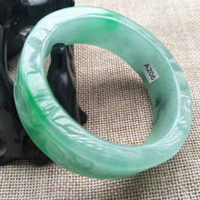 Load image into Gallery viewer, 10% OFF- 55/56/57mm Certified Natural Jadeite Emerald A*Jade HandCarved Bangle A206