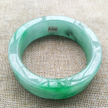 Load image into Gallery viewer, 10% OFF- 55/56/57mm Certified Natural Jadeite Emerald A*Jade HandCarved Bangle A206