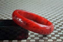 Load image into Gallery viewer, 10% OFF- 58/59/60mm Certified Natural Red Xiu Emerald A*Jade HandCarved Bangle W30