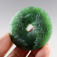 Load image into Gallery viewer, 10% OFF- Certified Natural Jadeite Emerald Jade Handcarved Landscape Pendant《Grade A》0424