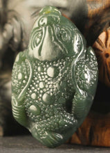 Load image into Gallery viewer, 10% OFF- Certified Natural Emerald A*Jade Handcarved Jinchan Pendant NO.X131