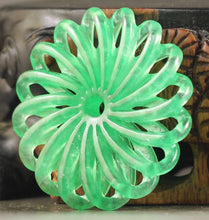 Load image into Gallery viewer, 10% OFF- Wonderful Unique Certified Natural Jadeite Emerald A*Jade HandCarved Flower Pendant NO.A972