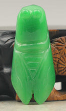 Load image into Gallery viewer, 10% OFF- Certified Natural Jadeite Emerald Jade Handcarved Cicada Pendant《Grade A》NO.C854