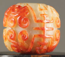 Load image into Gallery viewer, 10% OFF- Certified Natural Jadeite Emerald Jade Handcarved Flower and Changshou Pendant《Grade A》NO.A756