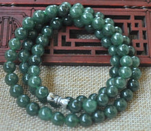 Load image into Gallery viewer, 10% OFF- 550mm/21in Certified Natural Jadeite Emerald Jade Handcarved Flower Pendant Necklace《Grade A》