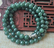 Load image into Gallery viewer, 10% OFF- 550mm/21in Certified Natural Jadeite Emerald Jade Handcarved Flower Pendant Necklace《Grade A》