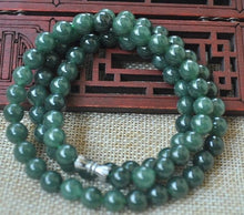 Load image into Gallery viewer, 10% OFF- 550mm/21in Certified Natural Jadeite Emerald Jade Handcarved Flower Pendant Necklace《Grade A》