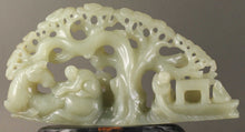 Load image into Gallery viewer, 5.5in/14cm H- Chinese Genuine Natural Jade HandCarved Beautiful Boating Landscape Statue NO.Z277