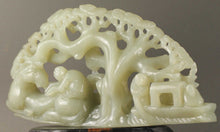 Load image into Gallery viewer, 5.5in/14cm H- Chinese Genuine Natural Jade HandCarved Beautiful Boating Landscape Statue NO.Z277
