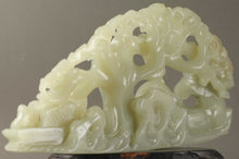 Load image into Gallery viewer, 5.5in/14cm H- Chinese Genuine Natural Jade HandCarved Beautiful Boating Landscape Statue NO.Z277