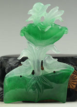 Load image into Gallery viewer, 10% OFF- Certified Natural Icy Jadeite Emerald Jade Handcarved Flower Pendant《Grade A》NO.C315